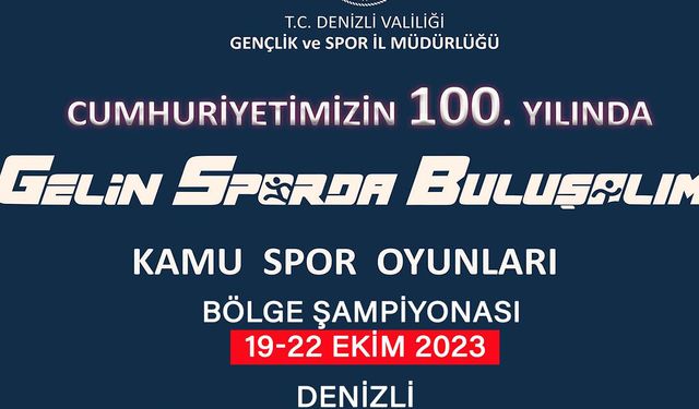 Kamu Spor Oyunları Bölge Şampiyonası Başlıyor