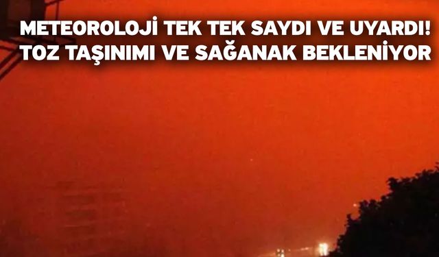 Meteoroloji tek tek saydı ve uyardı! Toz taşınımı ve sağanak bekleniyor