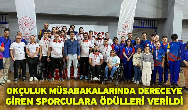 Okçuluk Müsabakalarında Dereceye Giren Sporculara Ödülleri Verildi