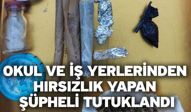 Okul ve iş yerlerinden hırsızlık yapan şüpheli tutuklandı