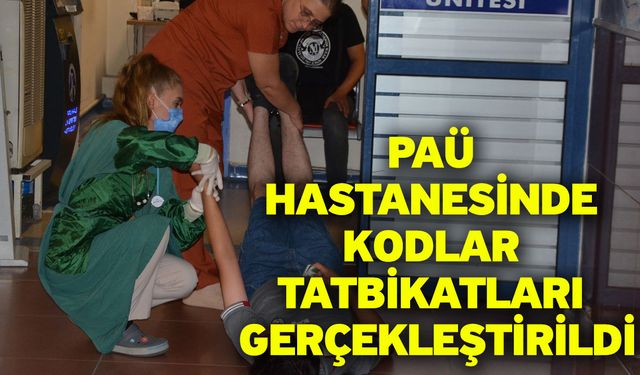 PAÜ Hastanesinde Kodlar Tatbikatları Gerçekleştirildi