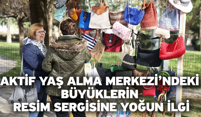 Aktif Yaş Alma Merkezi’ndeki Büyüklerin Resim Sergisine Yoğun İlgi