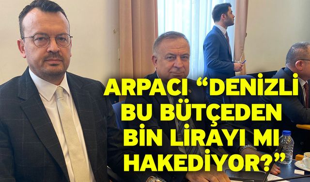 Arpacı: “Denizli bu bütçeden bin lirayı mı hak ediyor?”