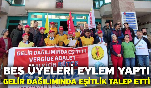 BES üyeleri eylem yaptı! Gelir dağılımında eşitlik talep etti