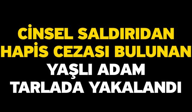 Cinsel Saldırıdan Hapis Cezası Bulunan Yaşlı Adam Tarlada Yakalandı