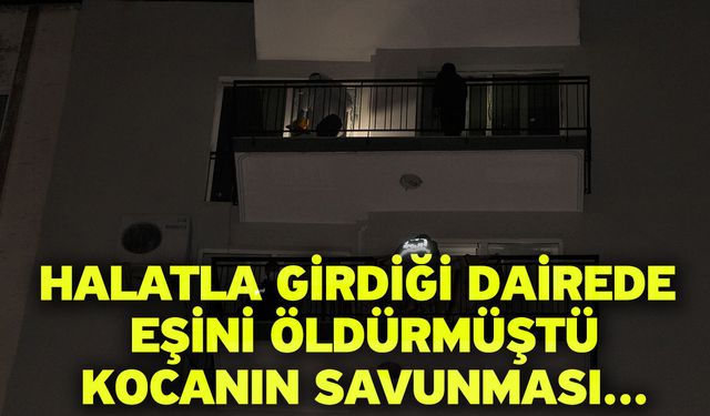 Halatla girdiği dairede eşini öldürmüştü! Kocanın savunması…