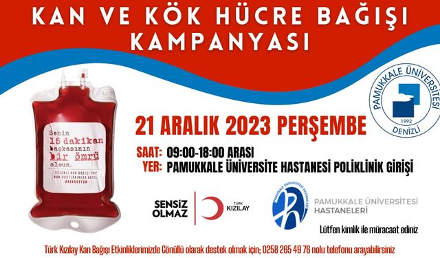 PAÜ Hastanesinde Kan ve Kök Hücre Bağışı