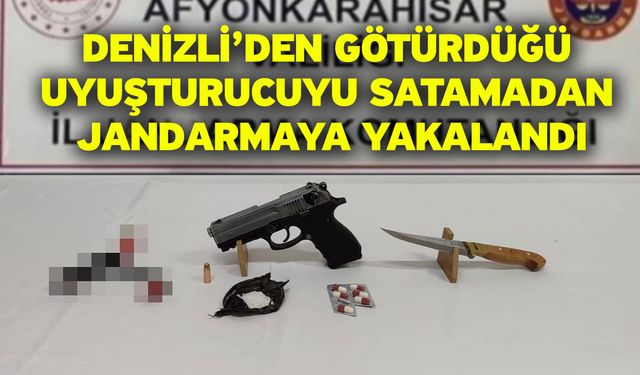 Denizli’den götürdüğü uyuşturucuyu satamadan jandarmaya yakalandı