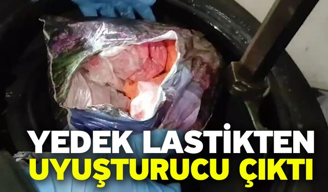 Yedek lastikten uyuşturucu çıktı