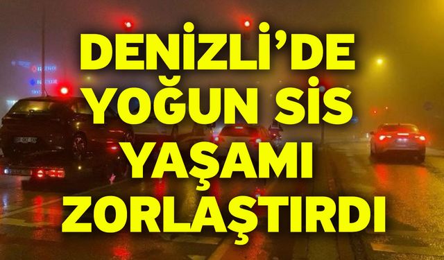 Denizli’de yoğun sis yaşamı zorlaştırdı