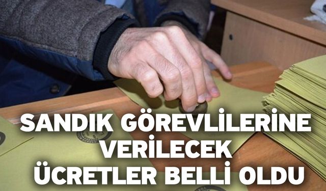 Sandık görevlilerine verilecek ücretler belli oldu