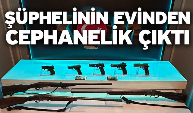 Şüphelinin Evinden Cephanelik Çıktı