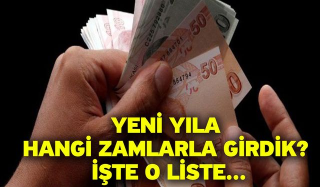 Yeni yıla hangi zamlarla girdik? İşte o liste...