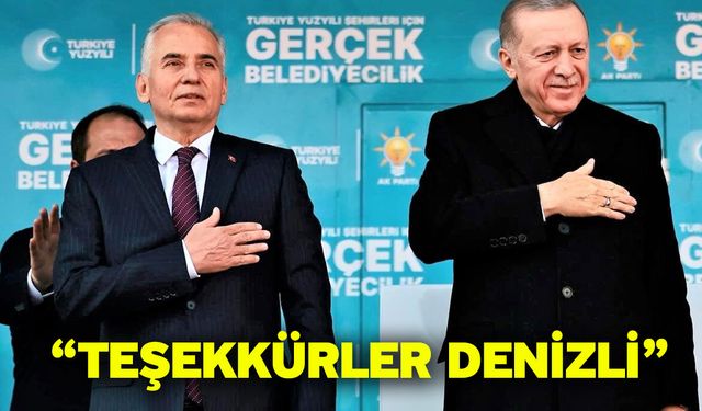 Denizli Cumhurbaşkanı Erdoğan’ı bağrına bastı
