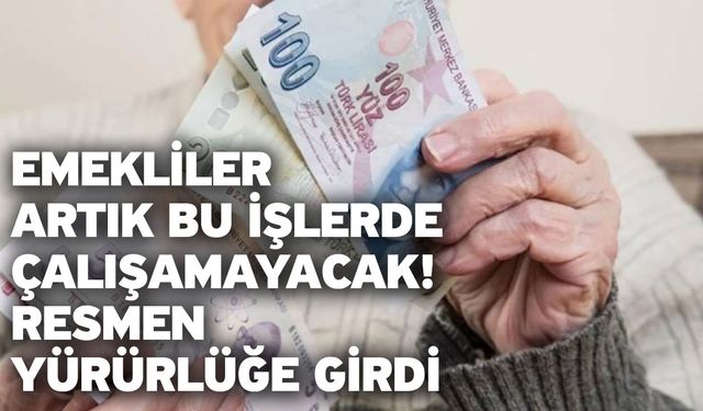 Emekliler artık bu işlerde çalışamayacak! Resmen yürürlüğe girdi