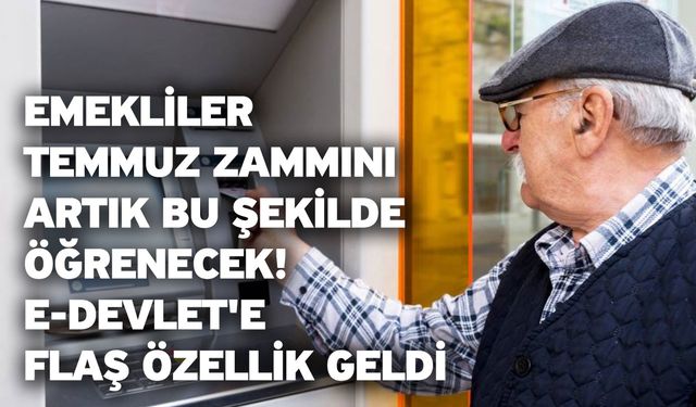 Emekliler Temmuz zammını artık bu şekilde öğrenecek!  e-Devlet'e flaş özellik geldi