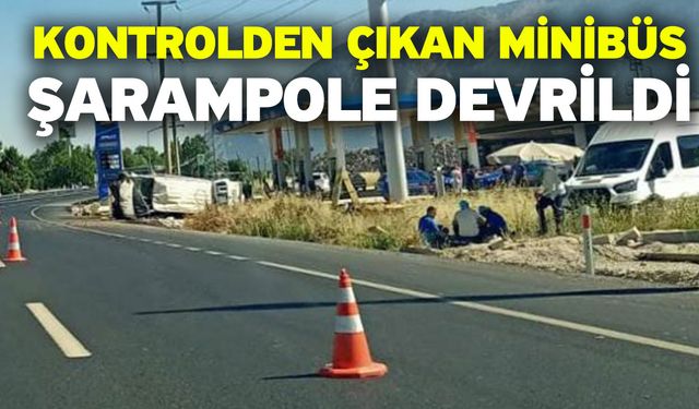 Minibüs şarampole devrildi: 2'si ağır 8 kişi yaralı