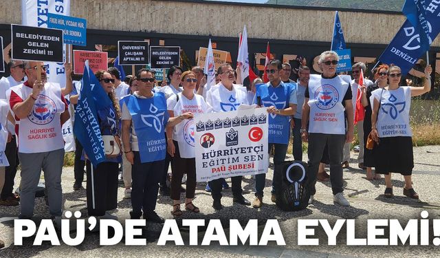 PAÜ’de atama eylemi!