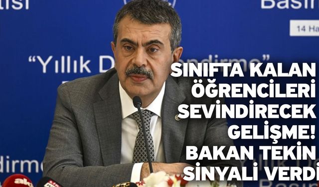 Sınıfta kalan öğrencileri sevindirecek gelişme! Bakan Tekin sinyali verdi