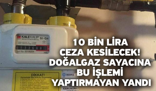 10 bin lira ceza kesilecek! Doğal gaz sayacına bu işlemi yaptırmayan yandı