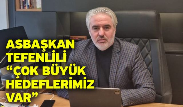 Asbaşkan Tefenlili “Çok büyük hedeflerimiz var”