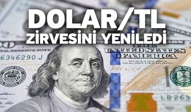 Dolar/TL zirvesini yeniledi