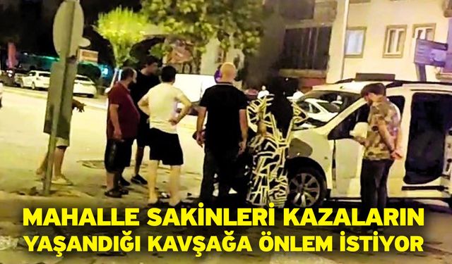 Mahalle Sakinleri Kazaların Yaşandığı Kavşağa Önlem İstiyor