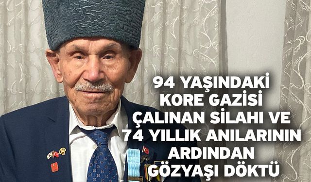 94 yaşındaki Kore Gazisi çalınan silahı ve 74 yıllık anılarının ardından gözyaşı döktü