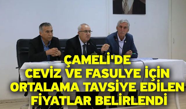 Çameli'de Ceviz ve Fasulye İçin Ortalama Tavsiye Edilen Fiyatlar Belirlendi