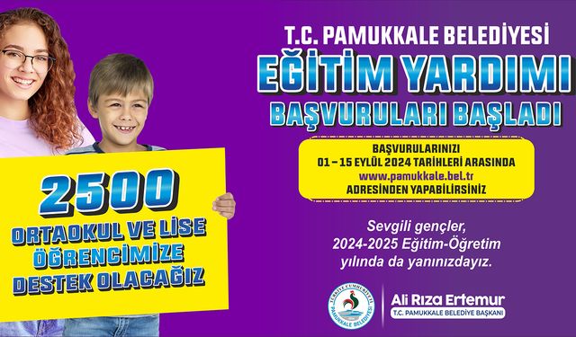 Pamukkale Belediyesi Eğitim Yardımı Başvuruları Başladı