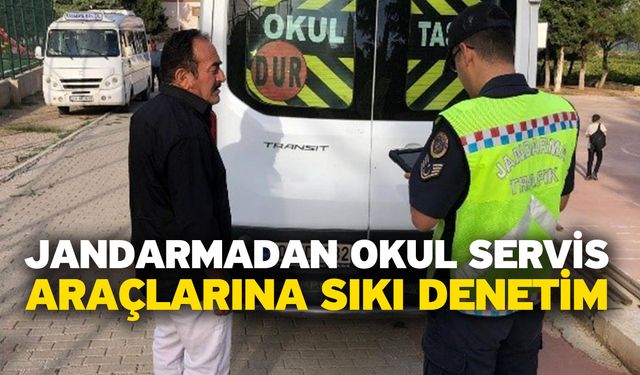 Denizli jandarması kontrol edilmeyen okul servis aracı bırakılmayacak