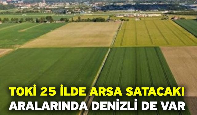 TOKİ 25 ilde arsa satacak! Aralarında Denizli de var