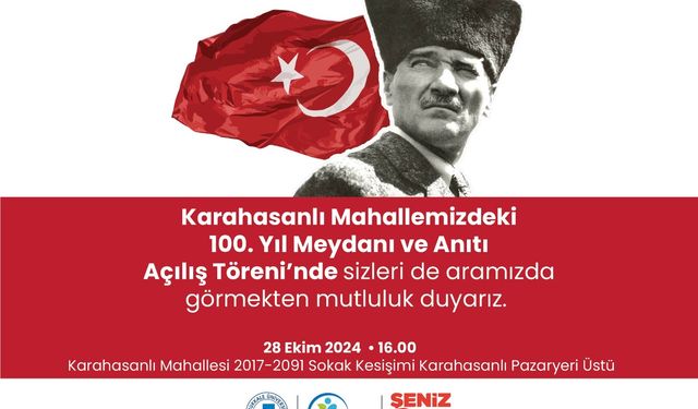 Merkezefendi’de 100. Yıl meydanı ve anıtı açılıyor