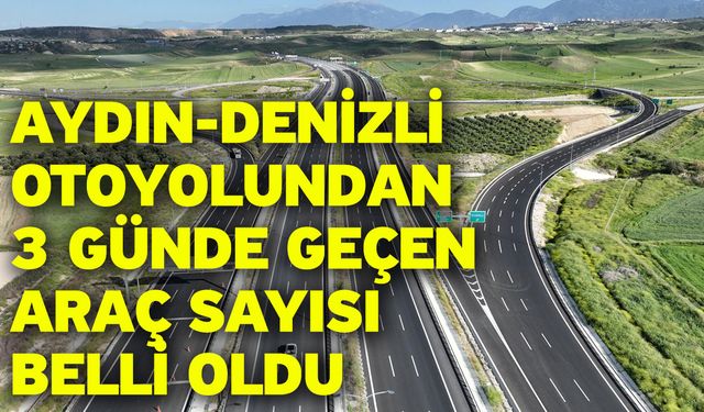 Aydın-Denizli Otoyolundan 3 günde geçen araç sayısı belli oldu