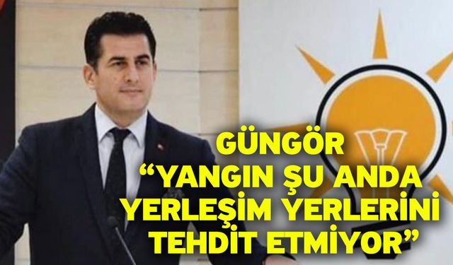 Güngör “Yangın Şu Anda Yerleşim Yerlerini Tehdit Etmiyor”