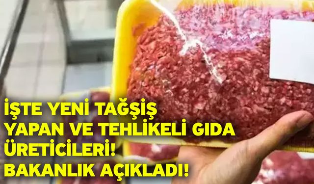 İşte yeni tağşiş yapan ve tehlikeli gıda üreticileri! Bakanlık açıkladı!