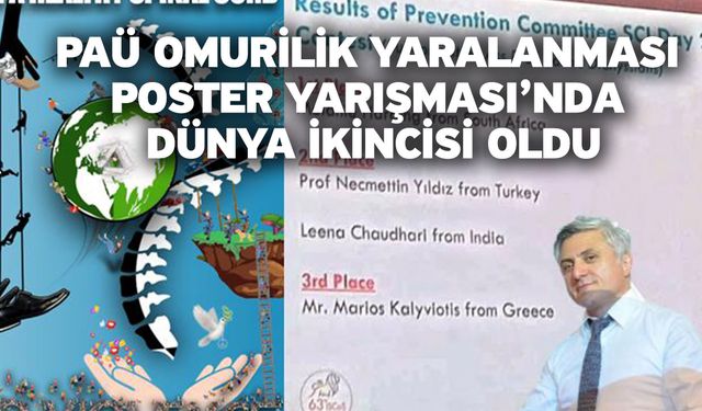 PAÜ Omurilik Yaralanması Poster Yarışması’nda Dünya İkincisi Oldu