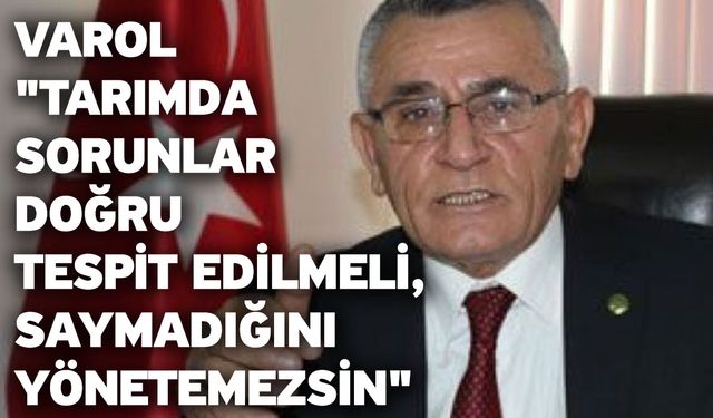 Varol "Tarımda sorunlar doğru tespit edilmeli, saymadığını yönetemezsin"