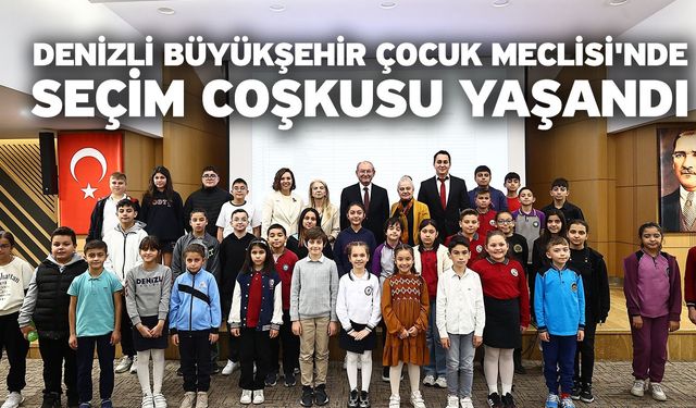 Denizli Büyükşehir Çocuk Meclisi'nde seçim coşkusu yaşandı