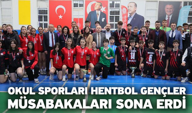 Okul sporları hentbol gençler müsabakaları sona erdi