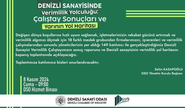 DSO, Denizli sanayisinin verimlilik raporunu açıklayacak