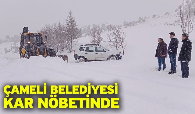 Çameli Belediyesi Kar Nöbetinde