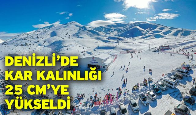 Denizli’de Kar Kalınlığı 25 Cm’ye Yükseldi