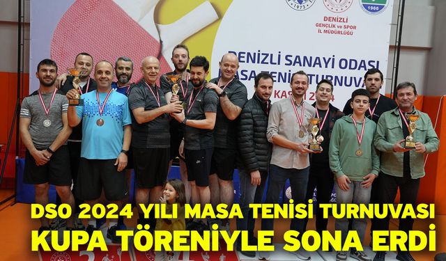 DSO 2024 Yılı Masa Tenisi Turnuvası Kupa Töreniyle Sona Erdi