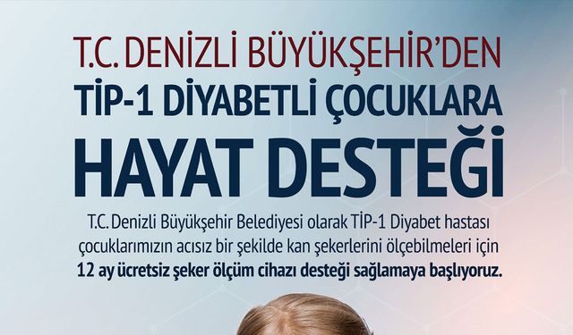 Denizli Büyükşehir'den diyabetli çocuklara cihaz desteği