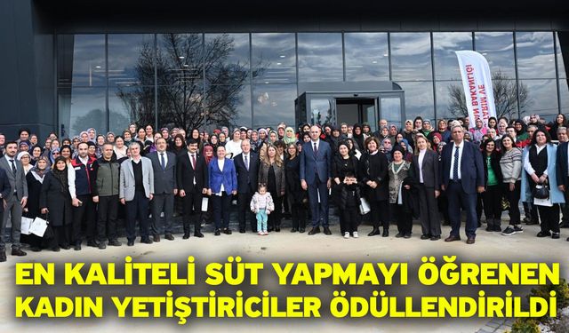 En kaliteli süt yapmayı öğrenen kadın yetiştiriciler ödüllendirildi