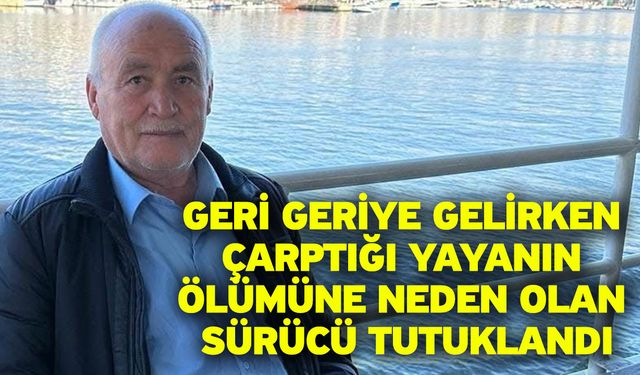 Geri geriye gelirken çarptığı yayanın ölümüne neden olan sürücü tutuklandı