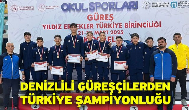Denizlili güreşçiler fırtına gibi esti, 4 altın 2 bronz madalya