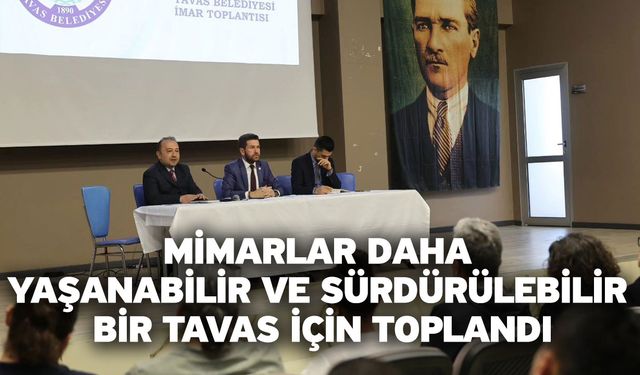 Mimarlar daha yaşanabilir ve sürdürülebilir bir Tavas için toplandı