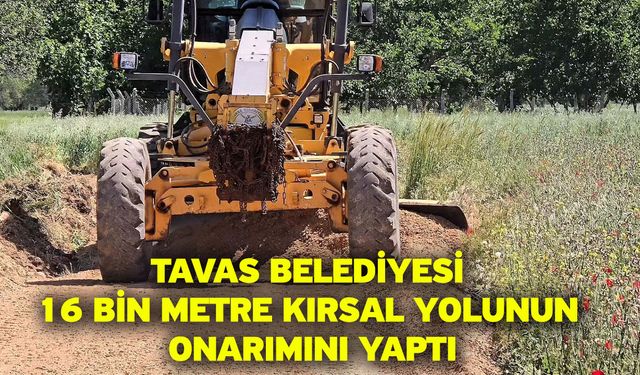 Tavas Belediyesi 16 bin metre kırsal yolunun onarımını yaptı